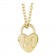 14K Solid Gold Heart Lock Necklace | Personalized Childs Gift | Royal Mini Engraved