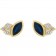 14k Solid Gold Monarch Marquise Birthstone & Diamond Cluster Studs