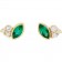 14k Solid Gold Monarch Marquise Birthstone & Diamond Cluster Studs