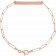14k Solid Rose Gold Engravable Bar Bracelet | Modern Paperclip Chain