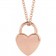 14K Solid Rose Gold Heart Lock Necklace | Personalized Childs Gift | Royal Mini