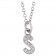 14K Solid White Gold & Natural Diamond Tiny Letter Necklace | Lumière Little Initial For Child