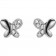 Petite Papillon 14k White Gold Diamond Butterfly Earrings for Kids | Six Sisters Beadworks 