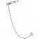 14k White Gold Ear Cuff With Chain & Natural Diamond | Supernova Chain Stud