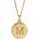 14K Solid Gold | Beaded Medallion Monogram Initial Necklace For Child