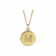 14K Solid Gold | Beaded Medallion Monogram Initial Necklace For Child