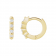 14K Gold Natural Diamond Petite Hinged Hoop Earrings