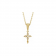 Elysian Tiny Cross Necklace | 14K Solid Gold & Natural Diamonds For Child 