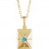 Birthstone Pendant 14k gold & natural blue zircon