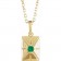 Birthstone Pendant 14k gold & natural emerald
