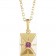 Birthstone Pendant 14k gold & natural pink tourmaline