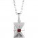 Birthstone Necklace 14k White Gold & Natural Gemstone Garnet