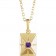 Birthstone Necklace 14k Yellow Gold & Natural Gemstone Amethyst