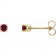 Childrens Legacy 14K Gold Natural Birthstone Earrings July Ruby