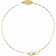 Dainty Chain Monogram Bracelet 14k Gold 