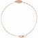 Dainty Chain Monogram Bracelet 14k Rose Gold 