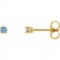 Epoch Tiny Stud Birthstone Earrings | 14K Gold & Natural Gemstone March Aquamarine
