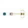 Epoch Tiny Stud Birthstone Earrings | 14K Gold & Natural Gemstone December Blue Zircon