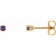 Epoch Tiny Stud Birthstone Earrings | 14K Gold & Natural Gemstone February Amethyst