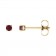Epoch Tiny Stud Birthstone Earrings | 14K Gold & Natural Gemstone January Garnet