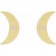 Eternity Moon Phase Earrings in 14K Yellow Gold Crescent