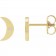 Eternity Moon Phase Earrings in 14K Yellow Gold Crescent