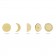 Eternity Moon Phase Earrings in 14K Yellow Gold Crescent Chart