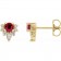 Gilded Starlet Birthstone Earrings | 14K Gold & Natural Diamonds July Ruby