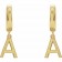Letter Dangle 14K Solid Gold Hoops for Child | Maison Héritage Initial Earrings