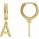 Letter Dangle 14K Solid Gold Hoops for Child | Maison Héritage Initial Earrings A
