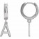 Letter Dangle 14K Solid Gold Hoops for Child | Maison Héritage Initial Earrings 