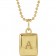 Lil Pillow Necklace | 14K Solid Yellow Gold Engraved Initial Monogram