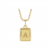 Lil Pillow Necklace | 14K Solid Gold Engraved Initial Monogram