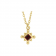 Lumière Point Birthstone Necklace in 14k Gold | Diamond-Bezel Beaded Pendant