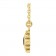 Lumière Point Birthstone Necklace in 14k Gold | Diamond-Bezel Beaded Pendant side view
