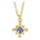 Lumière Point Birthstone Necklace in 14k Gold | Diamond-Bezel Beaded Pendant Tanzanite