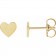 Petite Monogram Heart Earrings 14K Solid Gold | Initial Earrings For Child