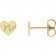 Petite Monogram Heart Earrings 14K Solid Gold | Initial Earrings For Child Engraved