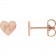 Petite Monogram Heart Earrings 14K Solid Rose Gold | Initial Earrings For Child
