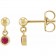 The Auric Birthstone Drops | Natural Gemstone & 14K Solid Gold Earrings Ruby July