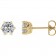 The Regency Crown Studs: Natural Birthstone & Brilliant Diamond Earrings in 14K Gold April Diamond