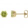 The Regency Crown Studs/ Natural Birthstone & Brilliant Diamond Earrings in 14K Gold April August Peridot