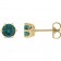 The Regency Crown Studs/ Natural Birthstone & Brilliant Diamond Earrings in 14K Gold April June Alexandrite