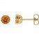 The Regency Crown Studs/ Natural Birthstone & Brilliant Diamond Earrings in 14K Gold November Citrine