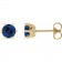 The Regency Crown Studs/ Natural Birthstone & Brilliant Diamond Earrings in 14K Gold September Sapphire
