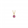 The Solara Petite Birthstone Necklace 14K Solid Gold & Natural Gemstone | First Fine Jewelry Gift For Child 