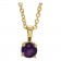 The Solara Petite Birthstone Necklace 14K Solid Gold & Natural Gemstone | First Fine Jewelry Gift For Child February