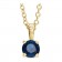 The Solara Petite Birthstone Necklace 14K Solid Gold & Natural Gemstone | First Fine Jewelry Gift For Child September