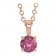 The Solara Petite Birthstone Necklace 14K Solid Rose Gold & Natural Gemstone | First Fine Jewelry Gift For Child 